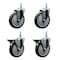 Service Caster 6 Inch Thermoplastic Rubber 38 Inch Threaded Stem Caster Set 2 Brakes SCC SCC-TS20S614-TPRB-381615-2-PLB-2 - alternate 1